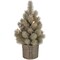 Northlight LED Potted Metallic Glitter Artificial Christmas Tree - 10.25" - Clear Lights
